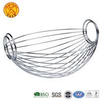 Wholesale high quality decoration kitchen vegetable storage stainless steel mesh metal wire fruit basket